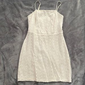 white mini dress
